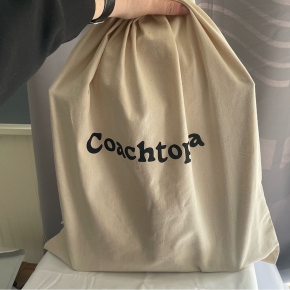 COACH Coachtopia Purple Orange Cloud Handle Tote Leather CT383 Crossbody NWOT - Picture 15 of 16